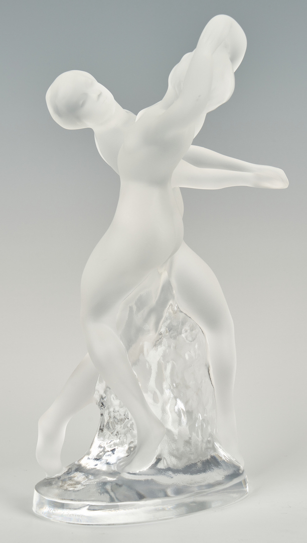 Lot 829: Lalique Deux Danseuses Glass Sculpture