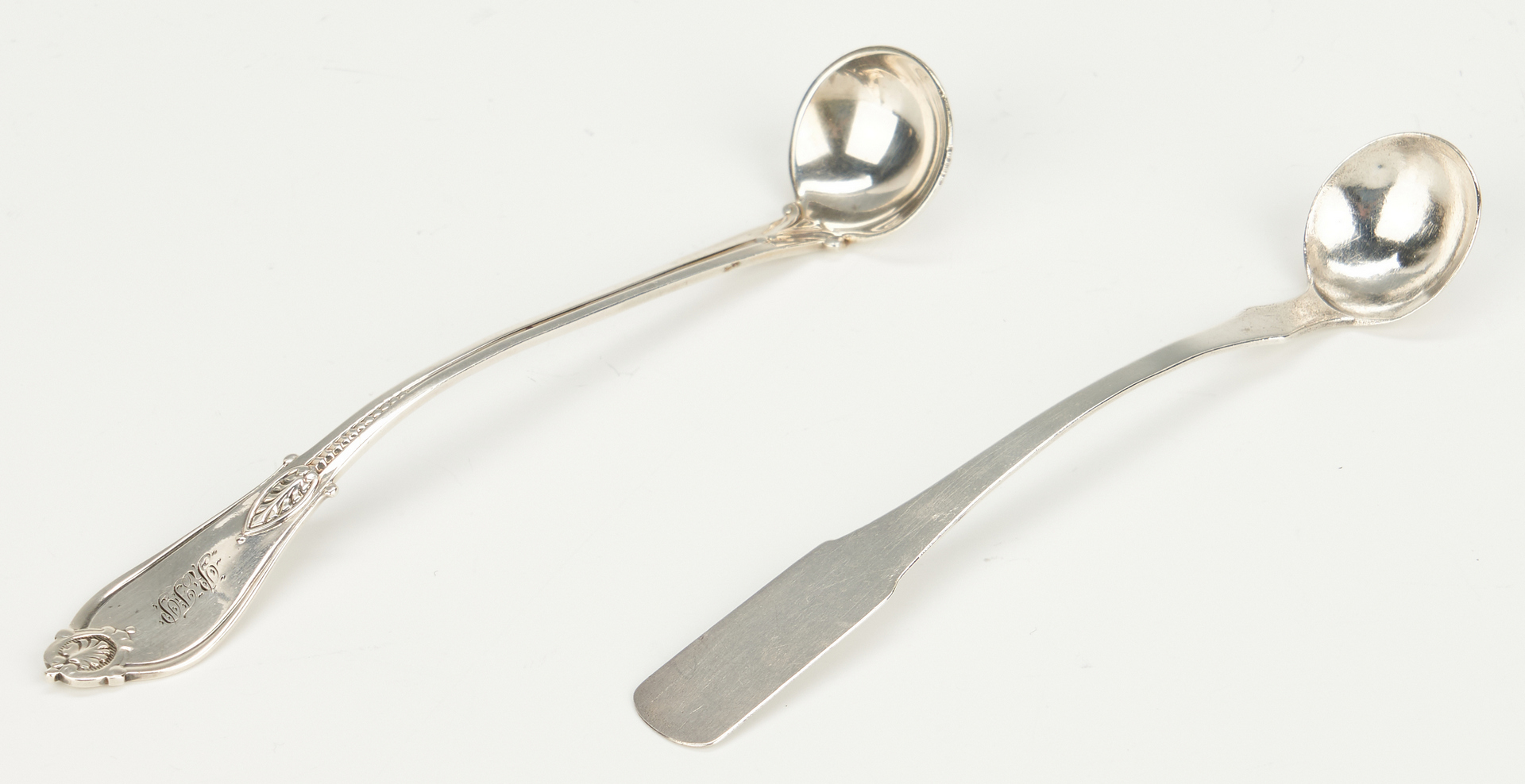 Lot 82: TN Coin Silver Ladles and Medicine Spoon, 4 pcs