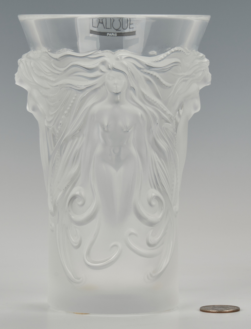 Lot 830: Lalique Nude Female Figural Vase