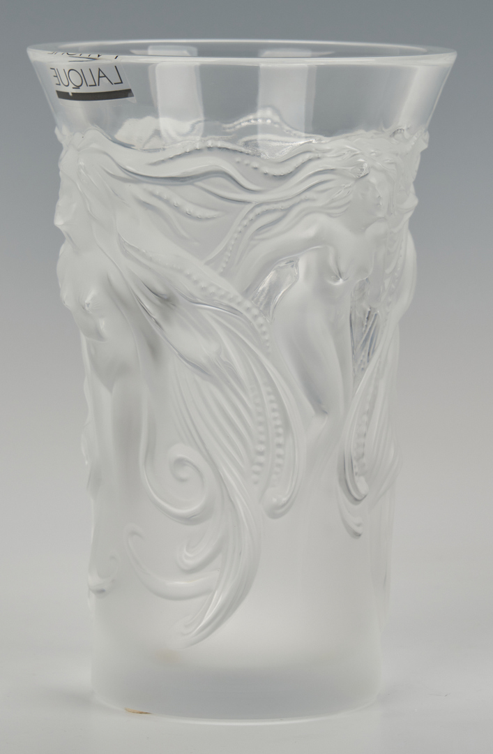Lot 830: Lalique Nude Female Figural Vase