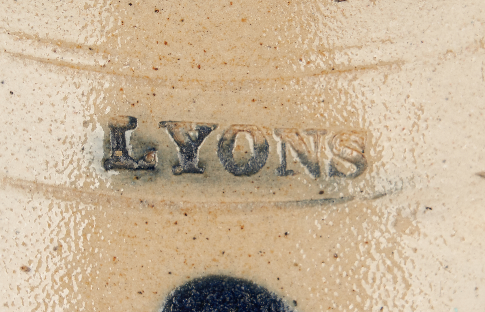 Lot 846: Lyons Cobalt Decorated Pitcher & Jug