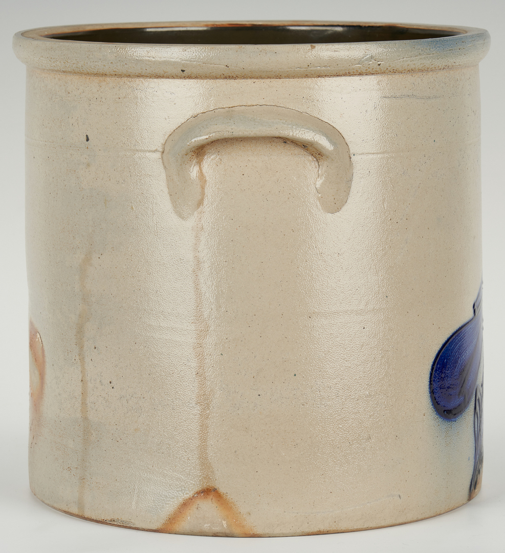 Lot 847: 2 New York Cobalt Decorated Pottery Items