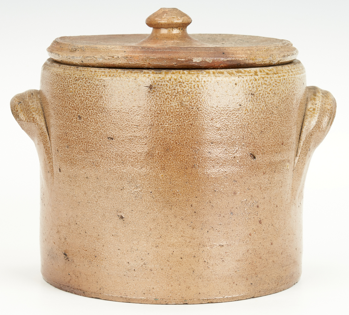 Lot 858: 2 NC Stoneware Pottery Jars, Craven & Crisco