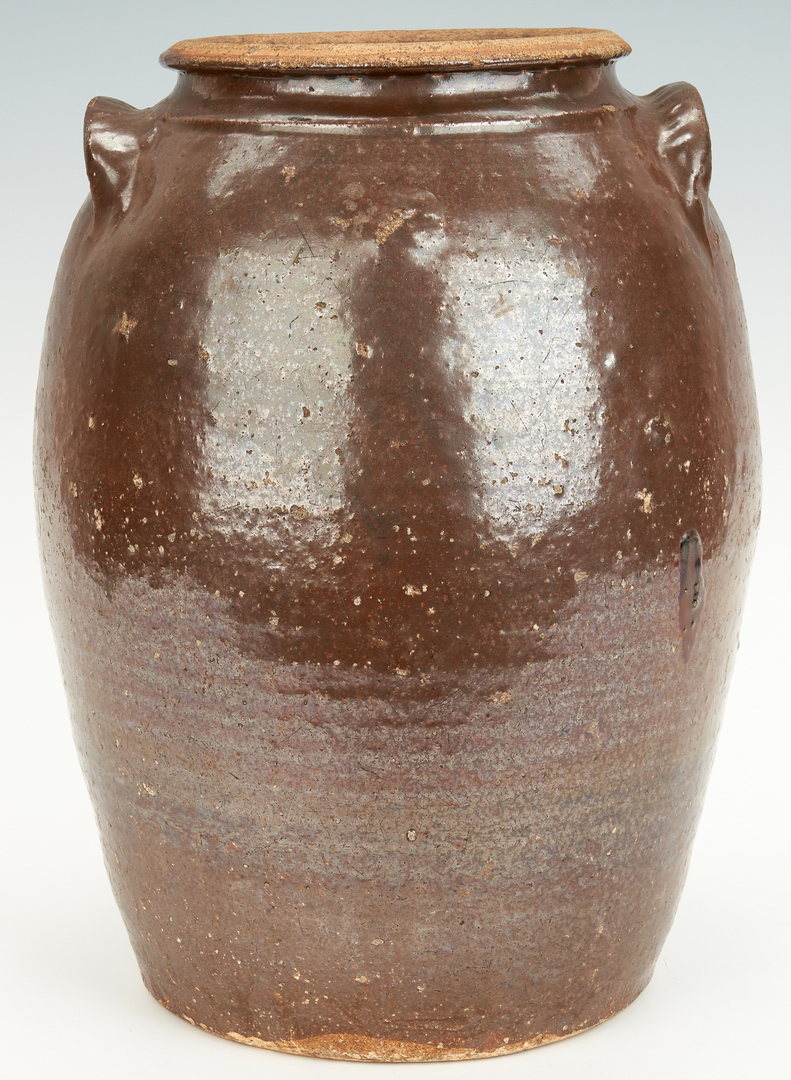 Lot 859: 3 NC Alkaline Glazed Pottery Jars