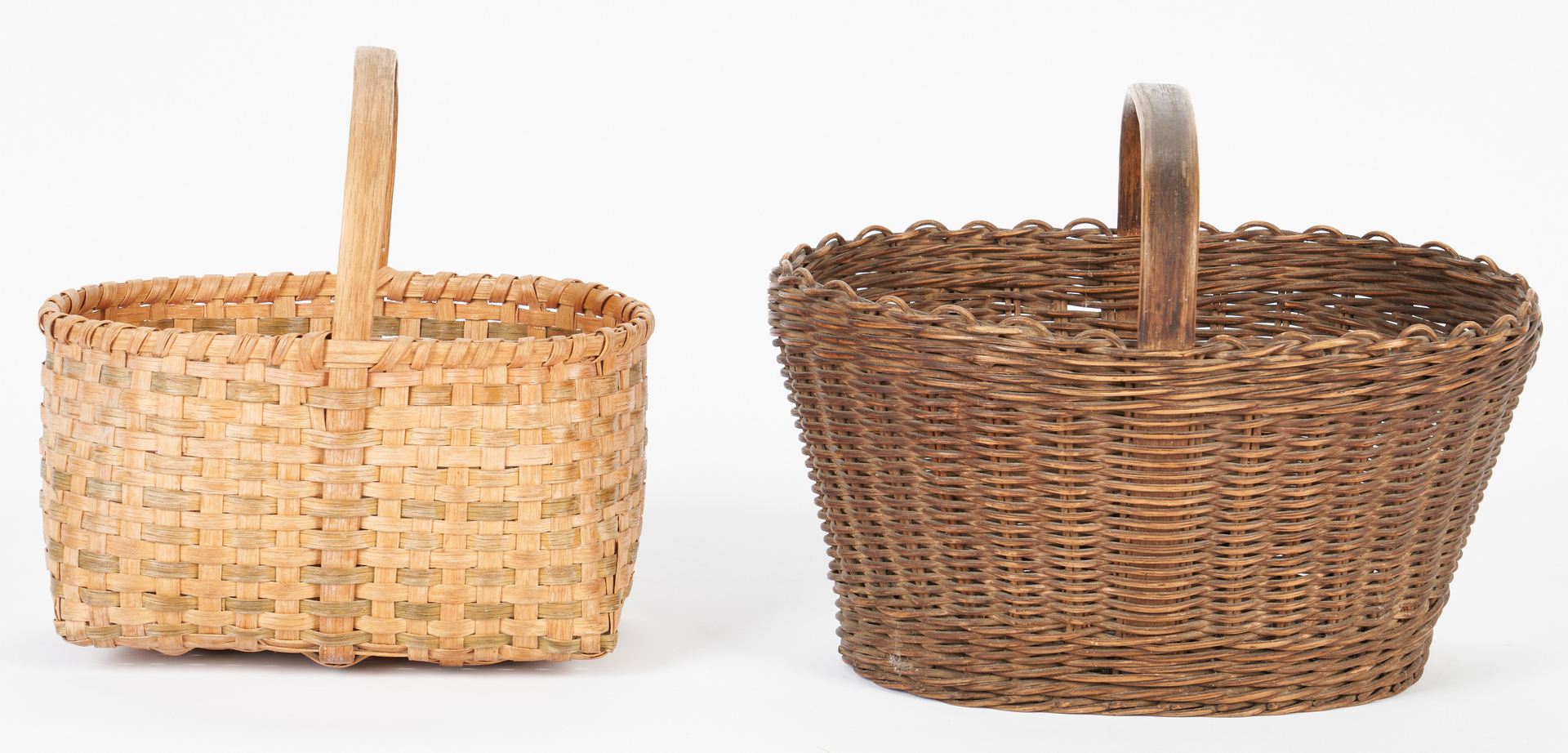 Lot 860: 6 Assorted Baskets, incl. Native American
