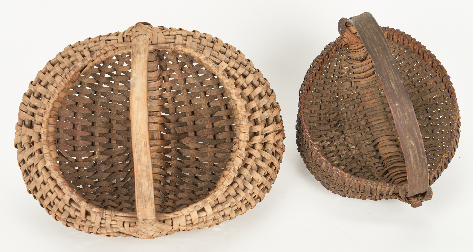 Lot 861: 6 Southern Split Oak Baskets, incl Miniatures