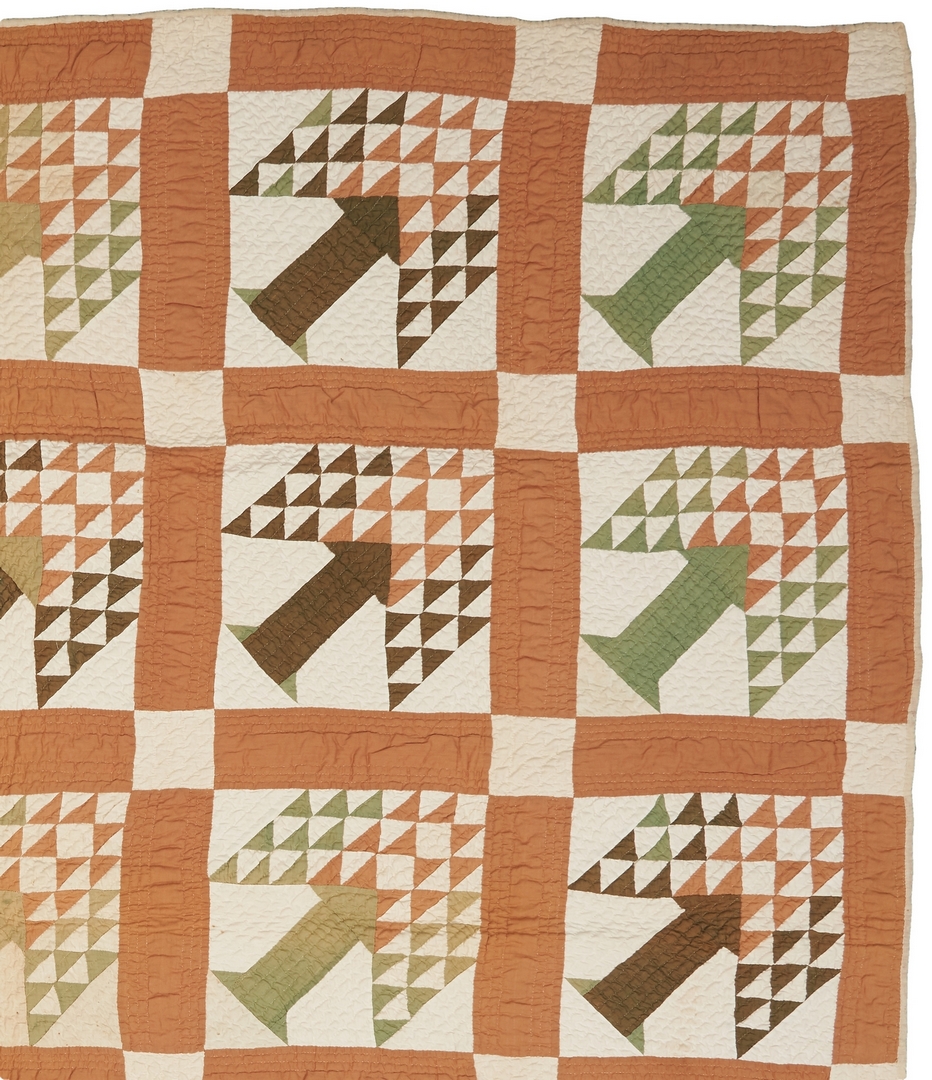Lot 868: American Pieced Cotton Quilt, Pine Tree Pattern