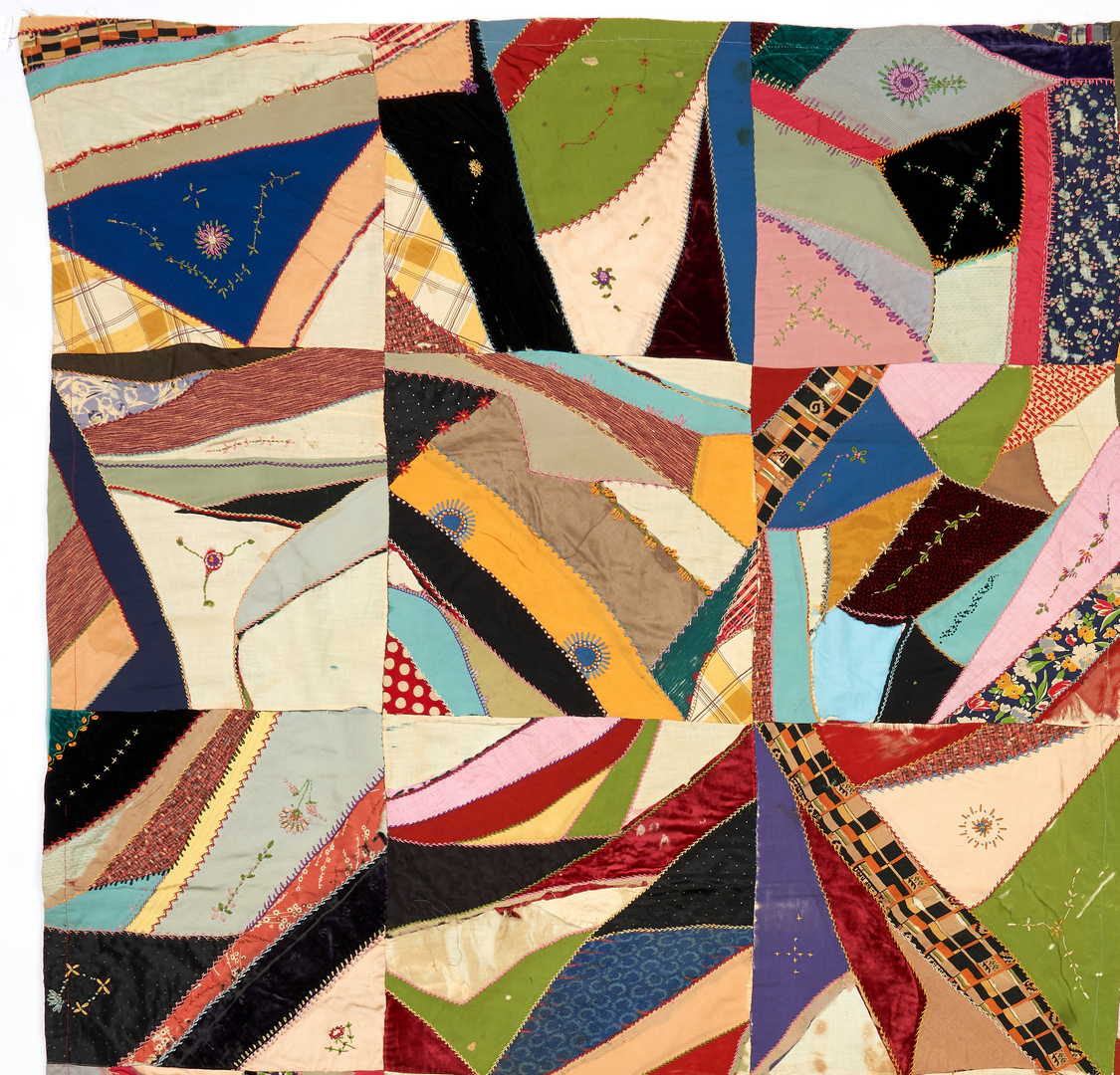 Lot 870: American Signed Crazy Quilt