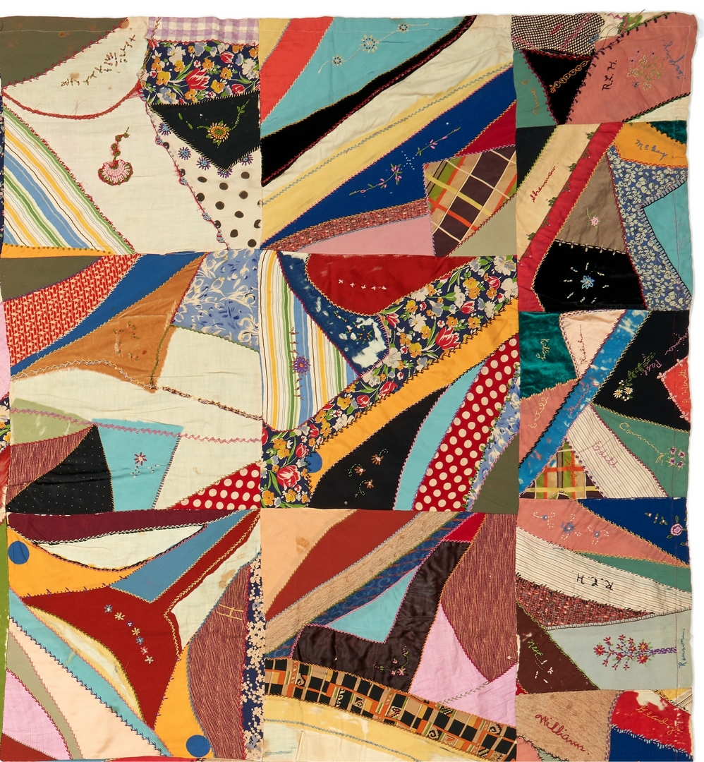 Lot 870: American Signed Crazy Quilt