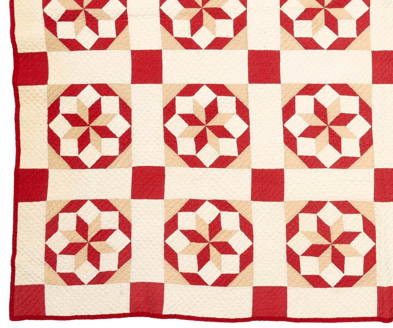 Lot 874: 3 Southern/East TN Pieced Cotton Quilts, incl. Whig Rose