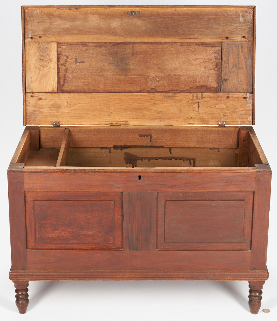 Lot 886: TN Paneled Blanket Chest and Hepplewhite Work Table