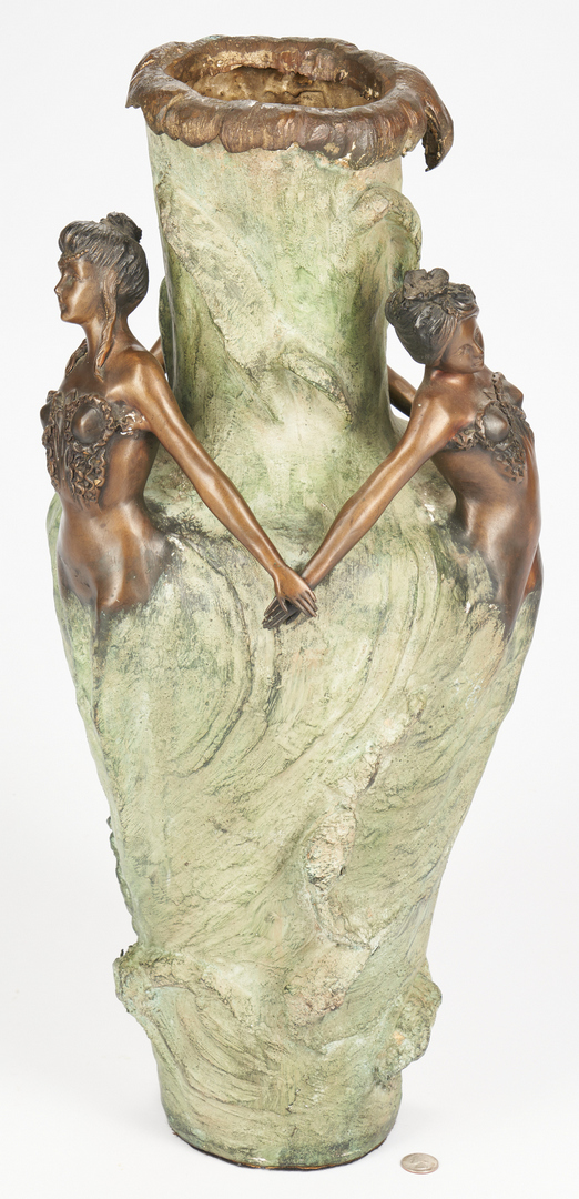 Lot 910:  Art Nouveau Bronze Vase, after Chalon