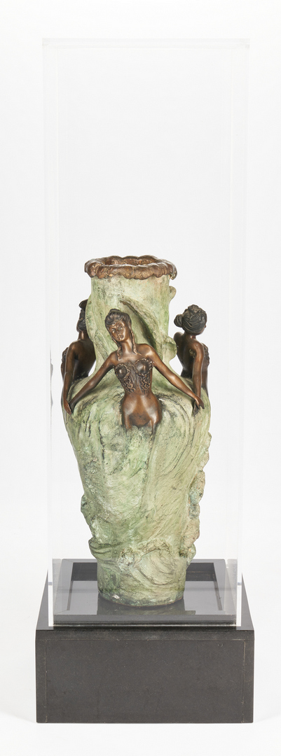 Lot 910:  Art Nouveau Bronze Vase, after Chalon