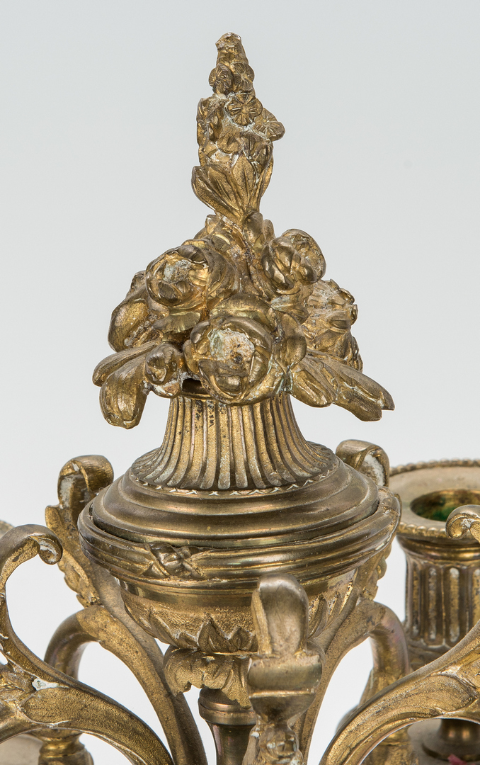 Lot 912: Pr. Neoclassical Style Gilt Bronze Candelabra