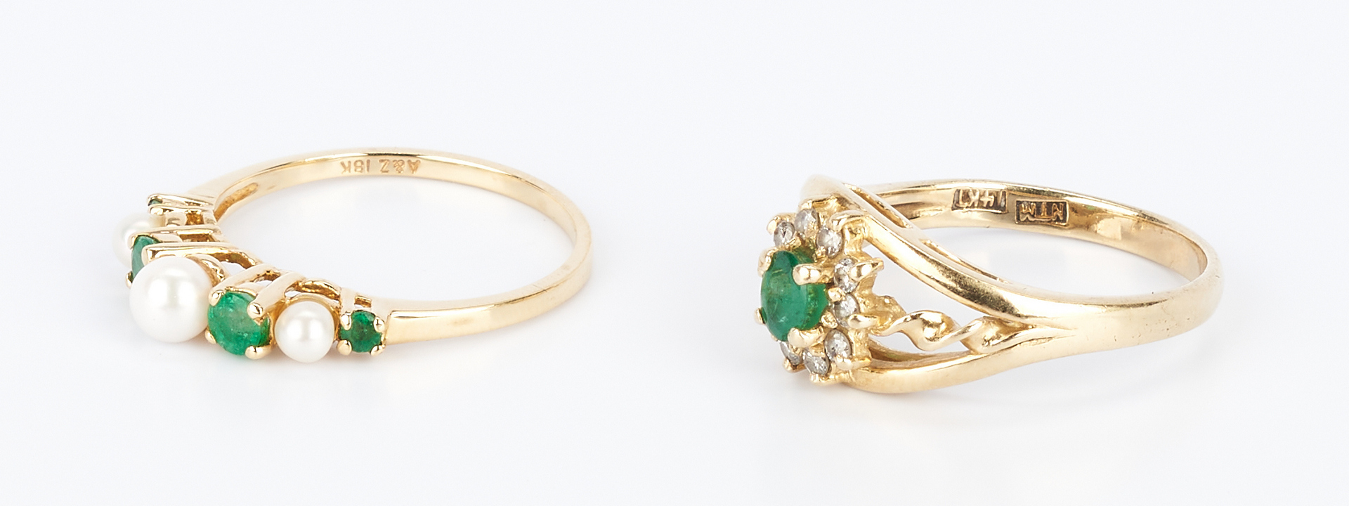 Lot 918: Gold & Emerald Bracelet and Rings