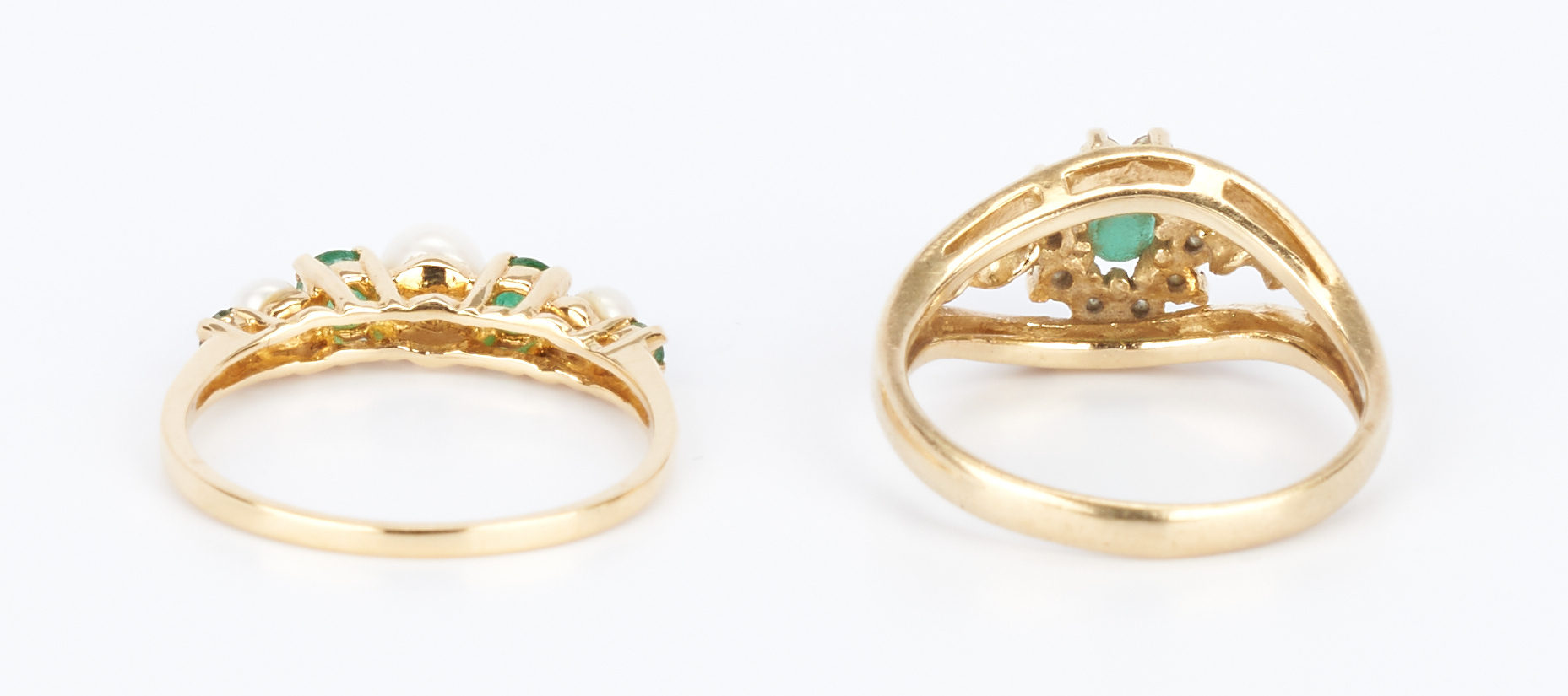 Lot 918: Gold & Emerald Bracelet and Rings