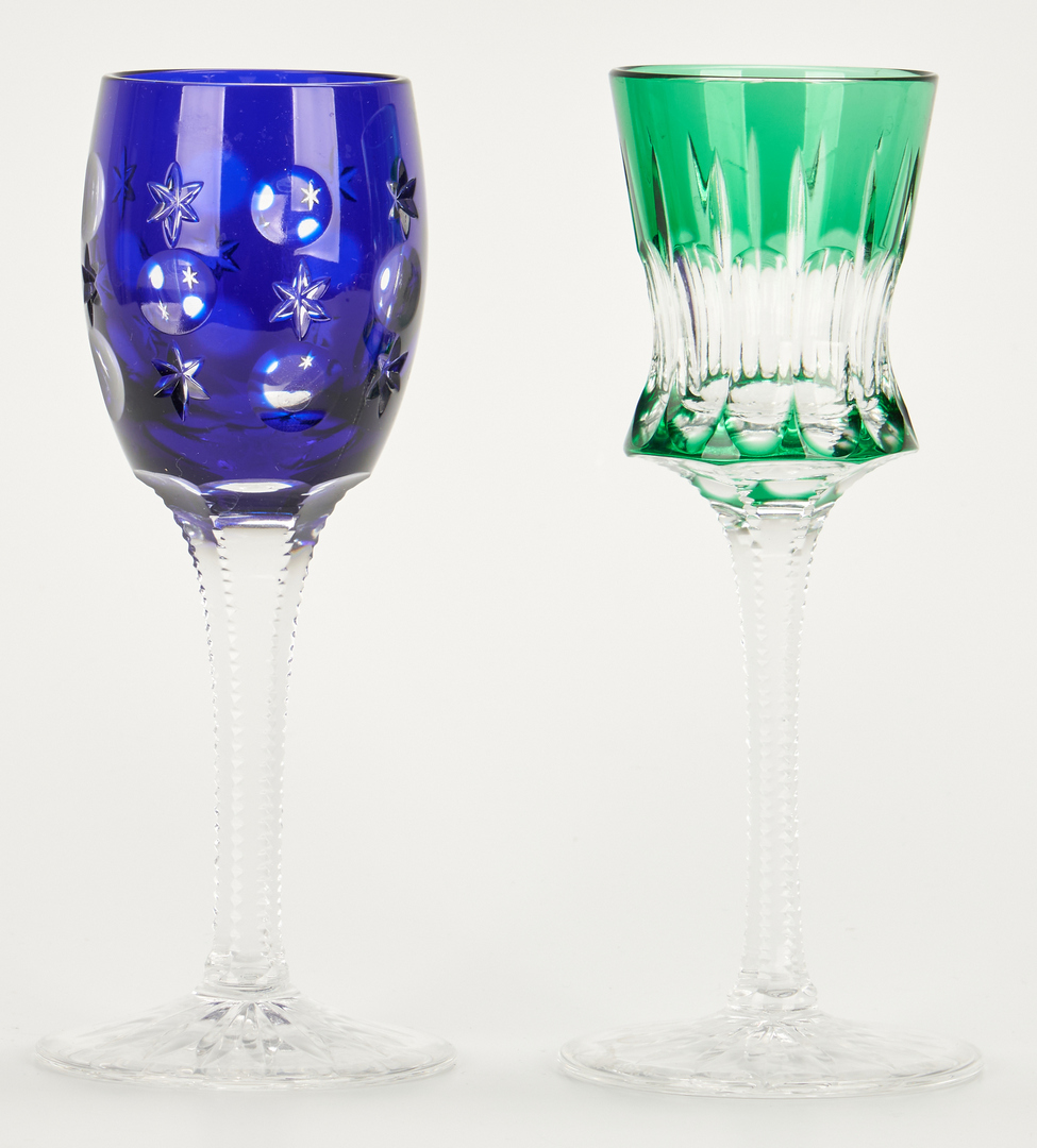 Lot 947: 4 Colored Crystal Goblets, incl. Faberge
