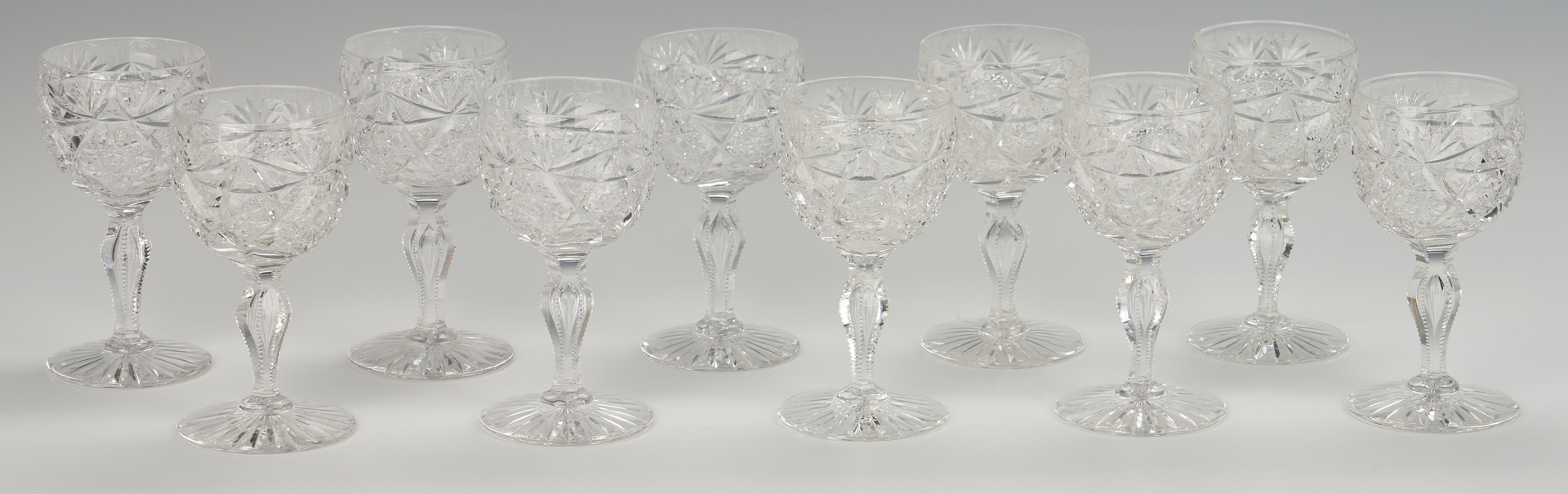 Lot 954: 16 ABPCG Goblets including signed Libbey