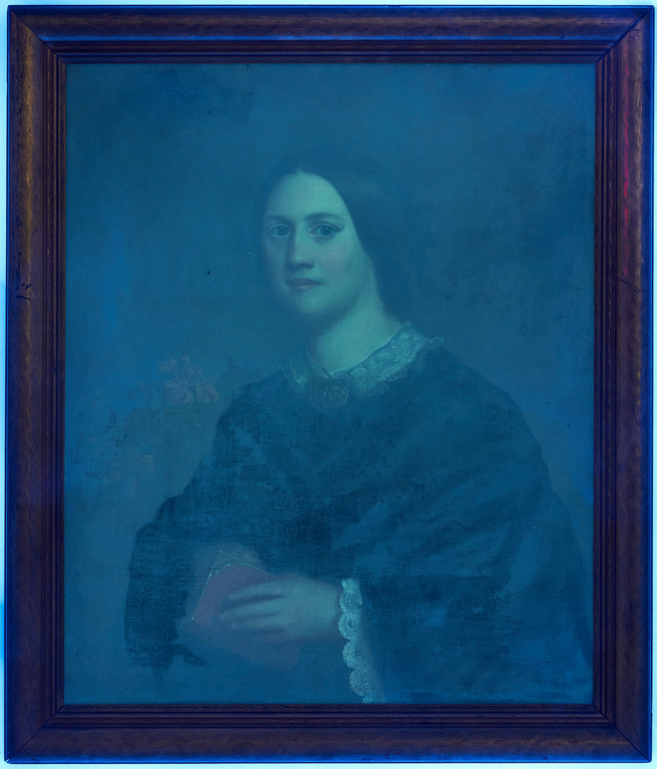 Lot 957: American Portrait of Lady w/ Red Book
