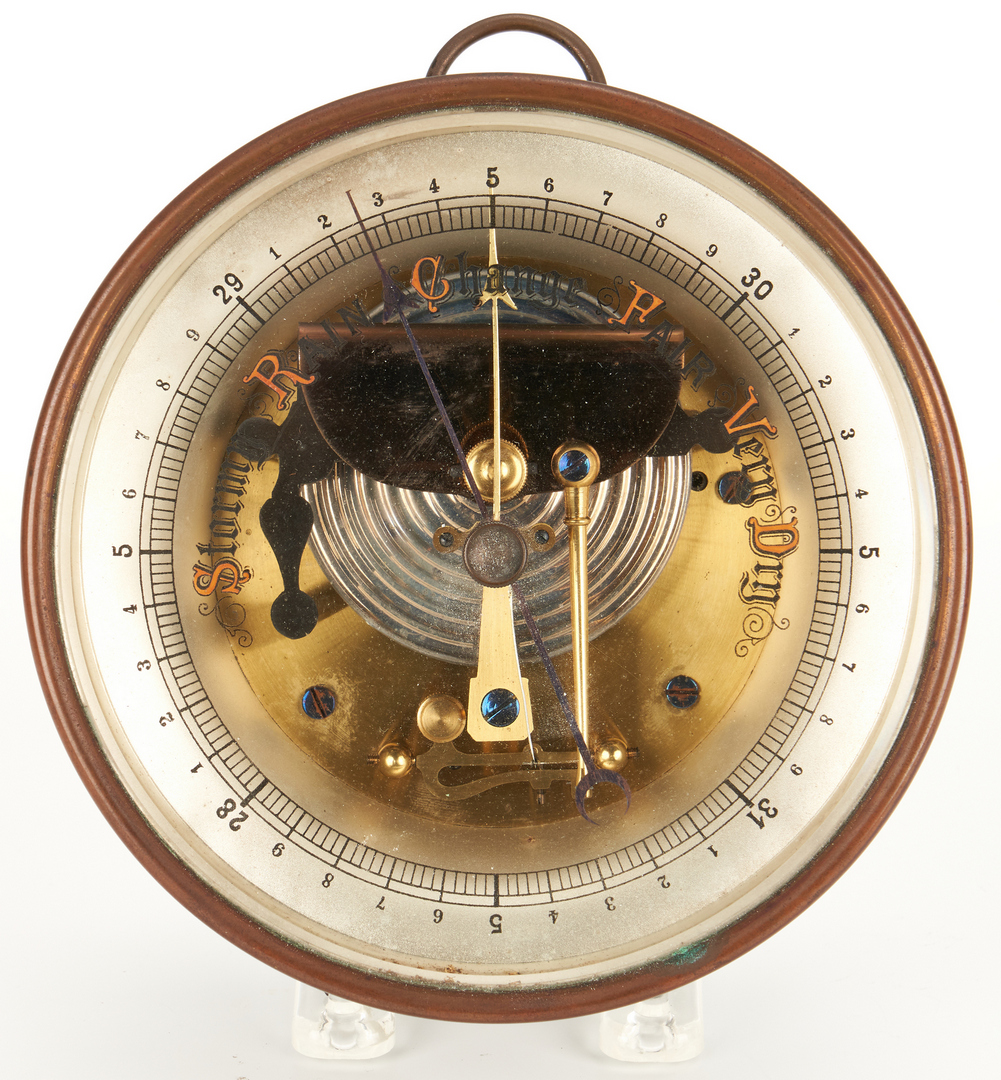 Lot 977: Four Early 20th Cent. Barometers & Thermostat