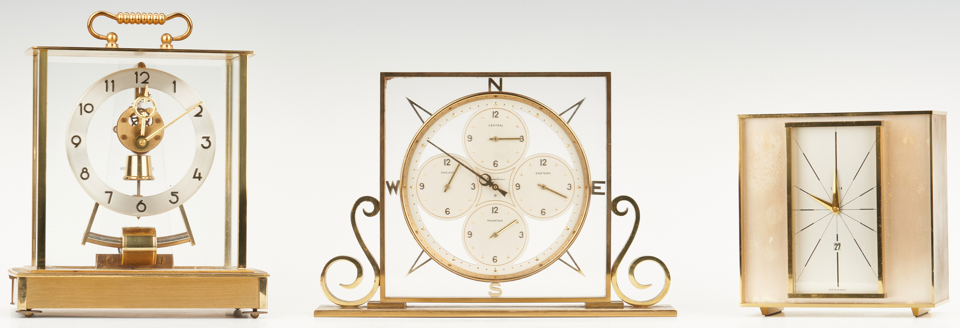 Lot 978: 12 German/Swiss Clocks, incl. Seth Thomas, Elgin