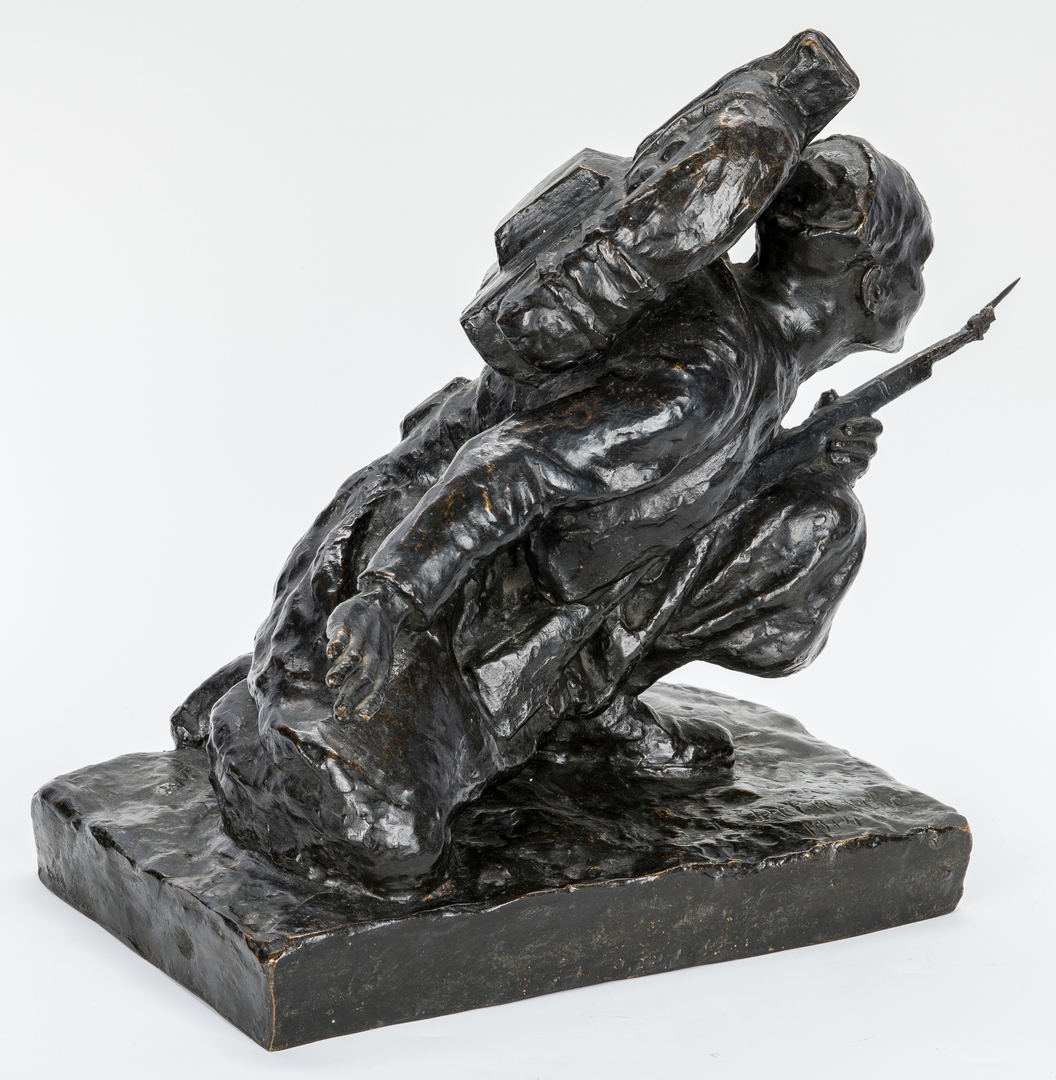 Lot 983: WWI Bronze Figural Sculpture of a Soldier