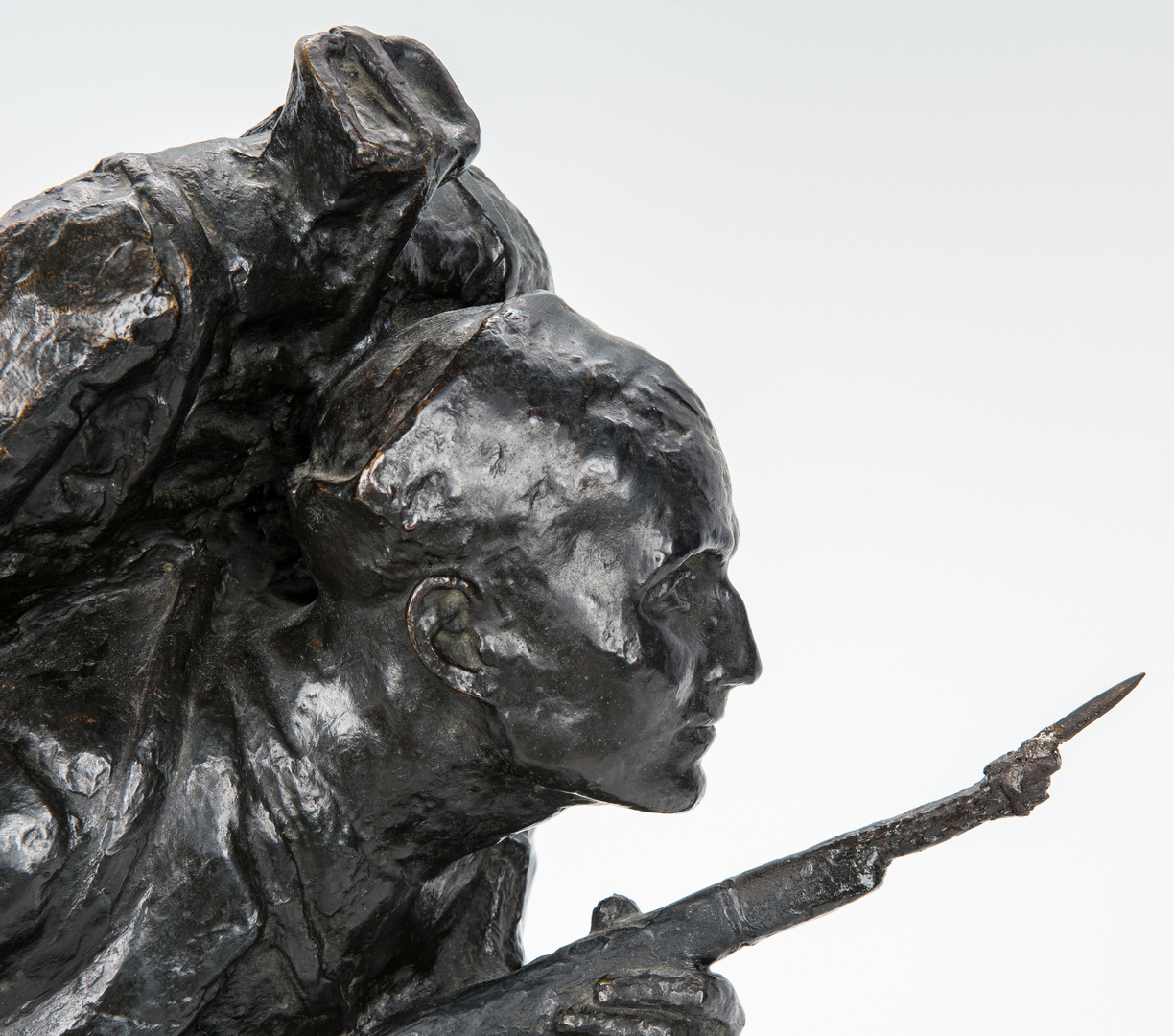 Lot 983: WWI Bronze Figural Sculpture of a Soldier
