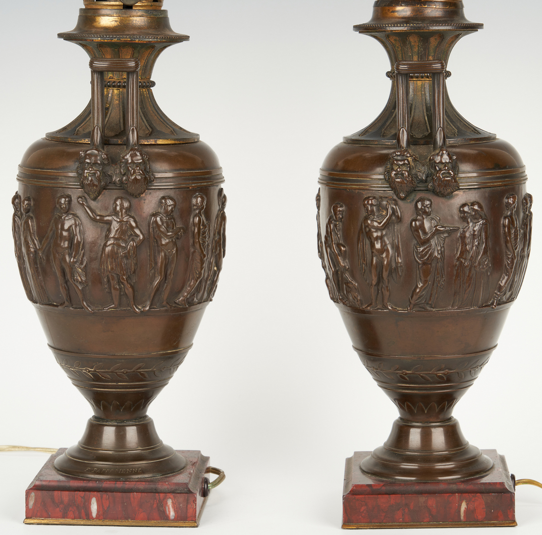 Lot 98: 3 Lamps incl. Barbedienne Bronze Urns