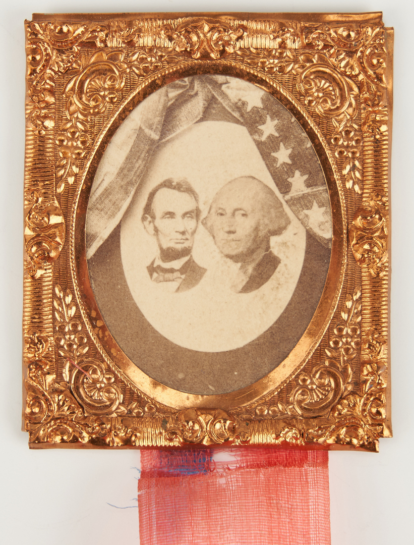 Lot 1002: Abraham Lincoln Mourning Ribbon Badge