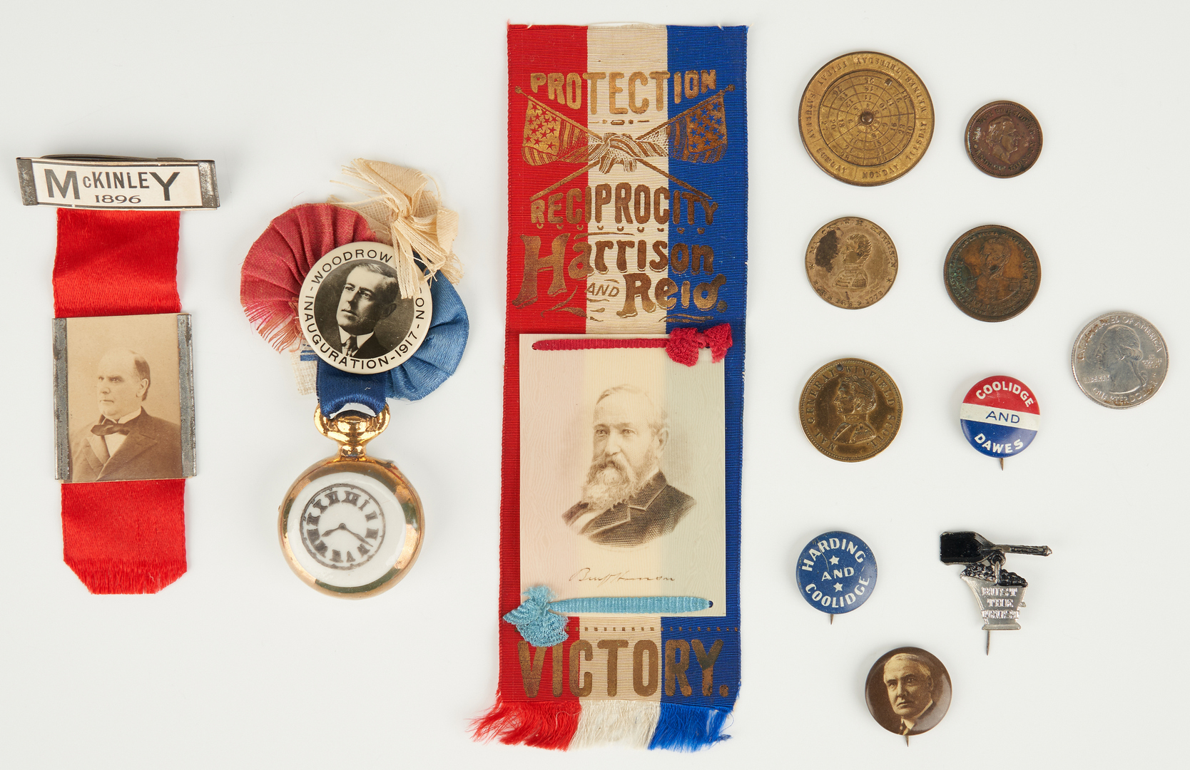 Lot 1006: 12 Presidential Related Items, incl. Wilson Inaug.
