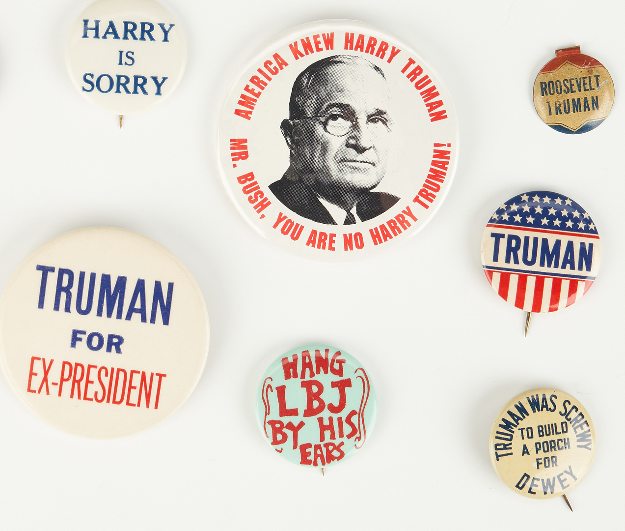 Lot 1013: 13 Political Ephemera Items, incl. Truman, Johnson