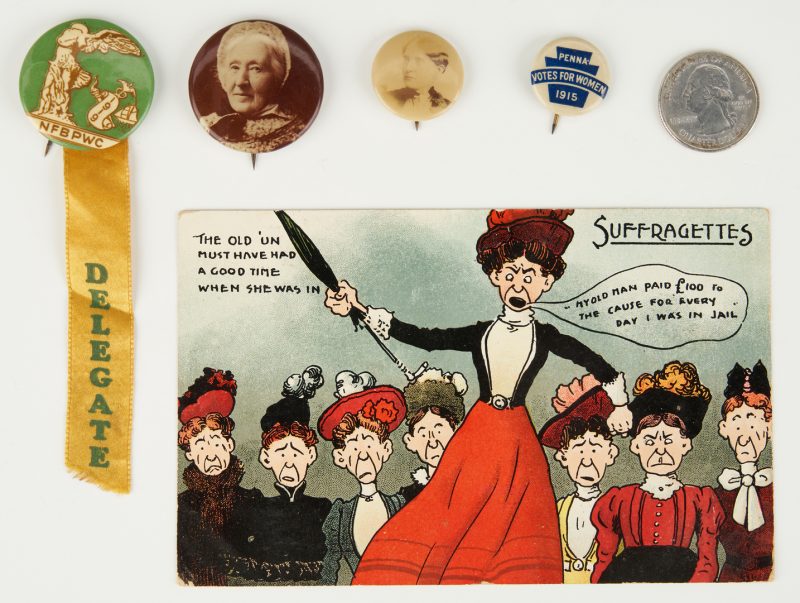Lot 1019: 5 Women's Suffrage Related Ephemera Items