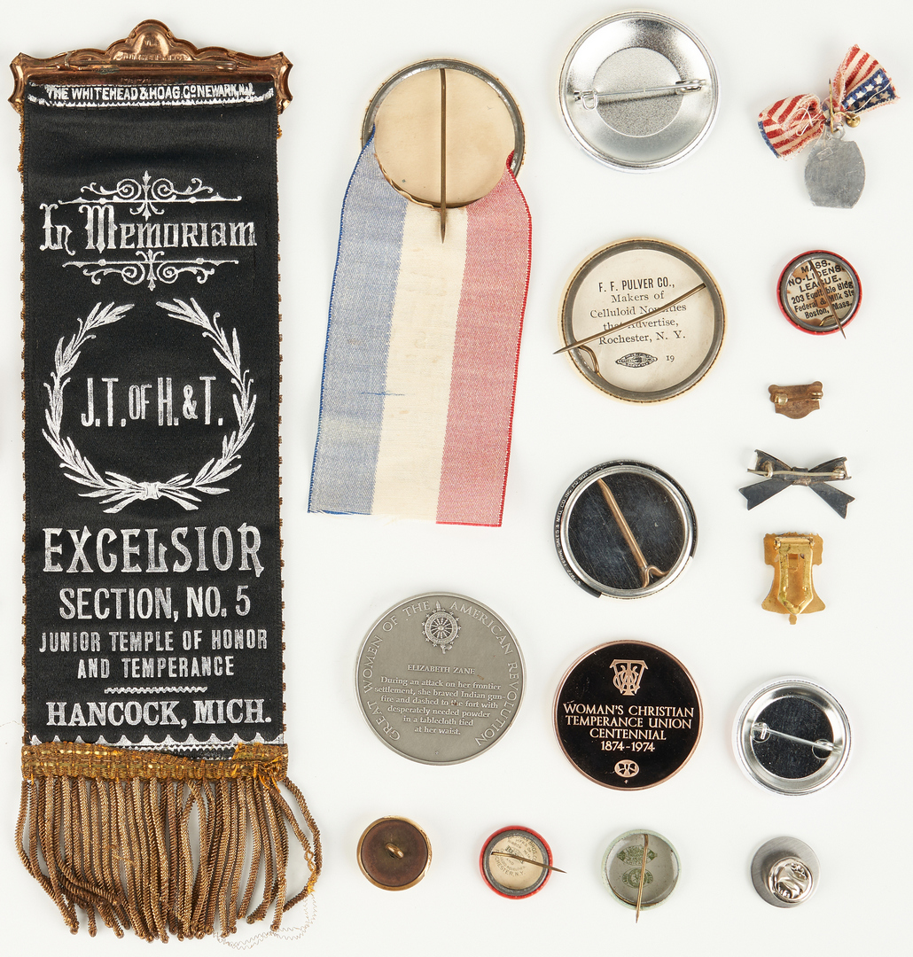 Lot 1021: 39 Prohibition & Women's Suffrage Related Ephemera Items