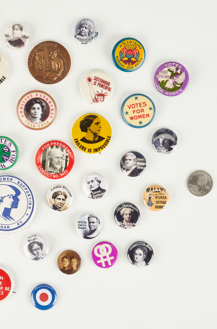 Lot 1024: Reproduction Women's Suffrage Buttons