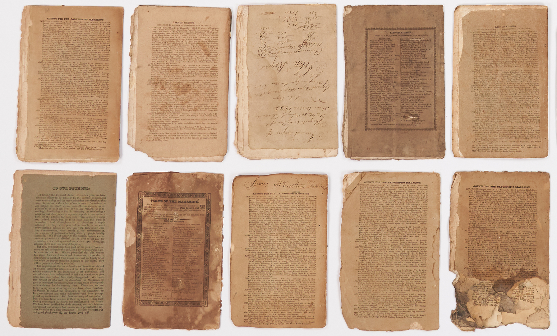 Lot 1030: 42 Calvinistic Magazines, Rogersville, TN, circa 1827-31