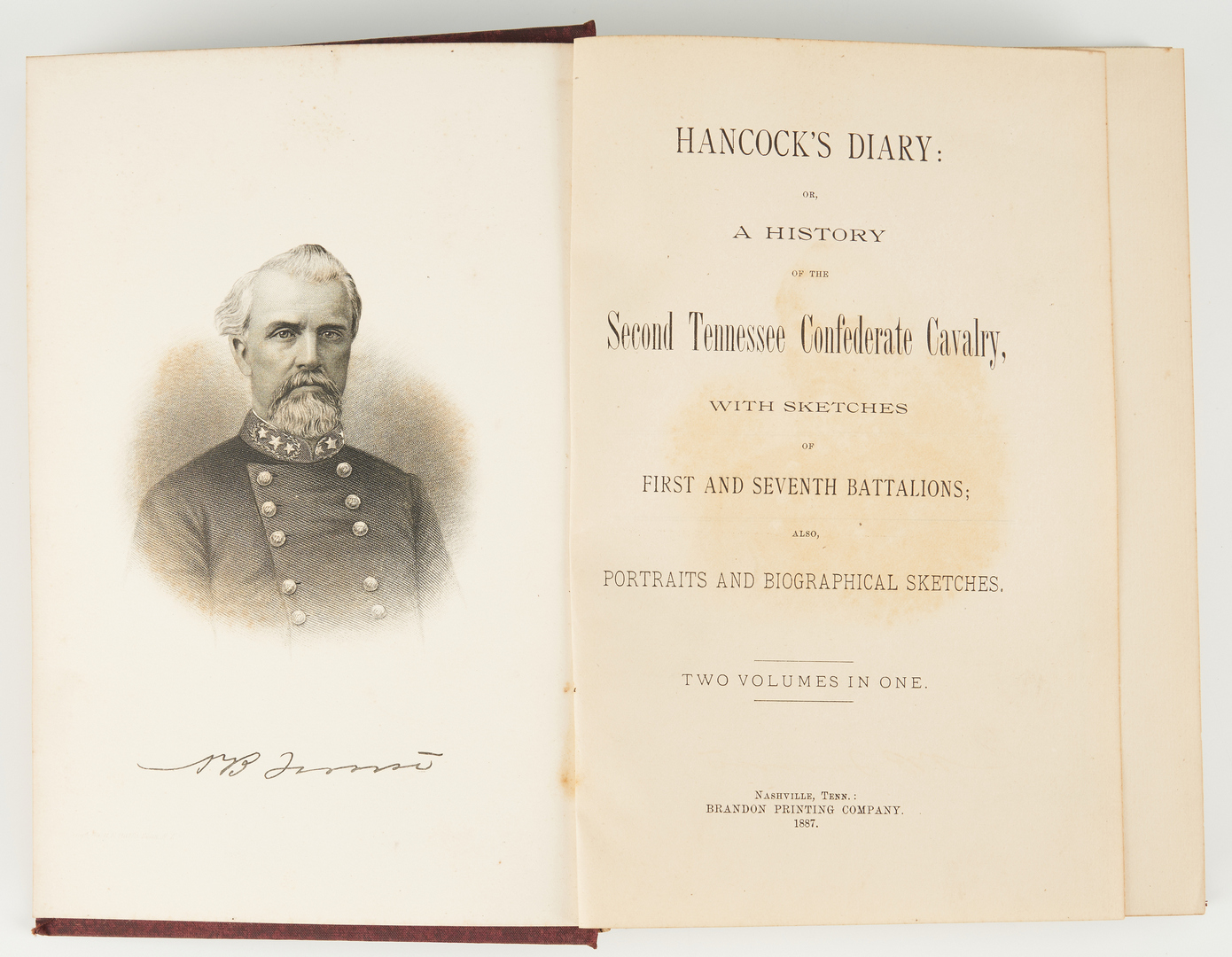 Lot 1036: 2 Civil War Related Books, incl. Hancock's Diary