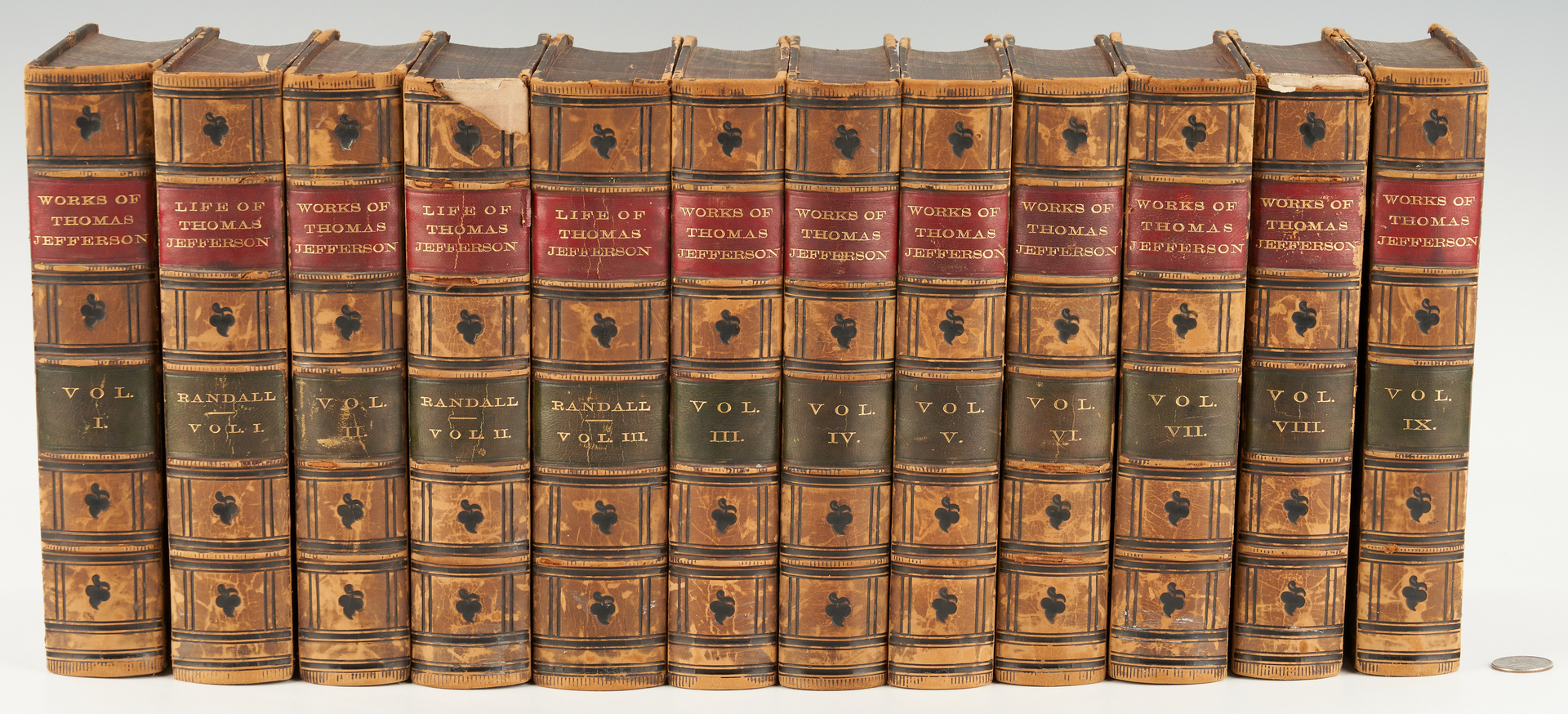 Lot 1037: 12 Book Set, Works and Life of Thomas Jefferson, 1854-59