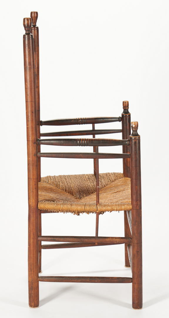 Lot 1063: Early Tiger Maple Slat Back Chair
