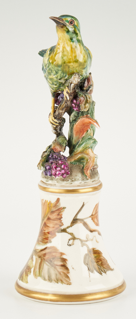 Lot 1082: Limoges Lustreware Art Nouveau Vase & Majolica Bird