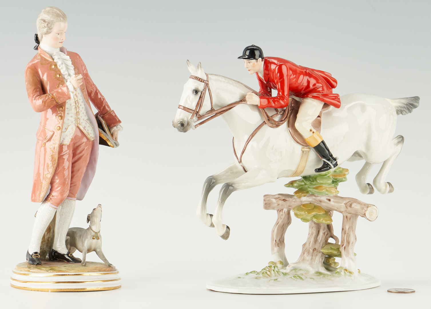 Lot 1085: 2 European Porcelain Male Figures, incl. Meissen, Augarten Wien