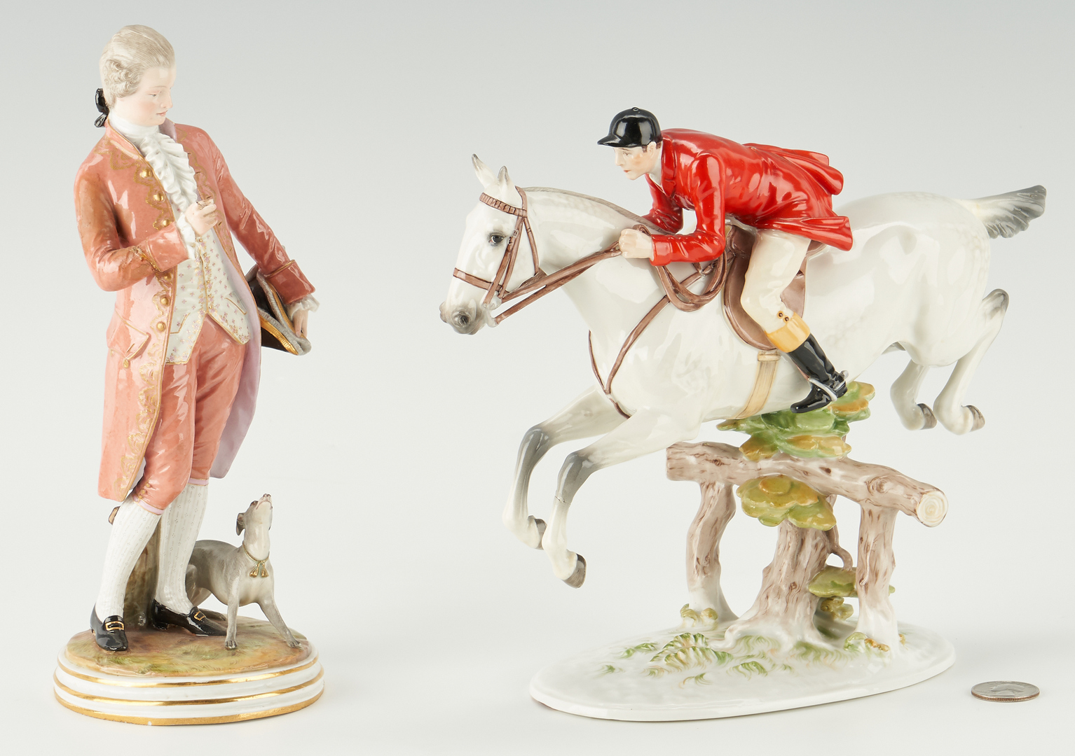 Lot 1085: 2 European Porcelain Male Figures, incl. Meissen, Augarten Wien
