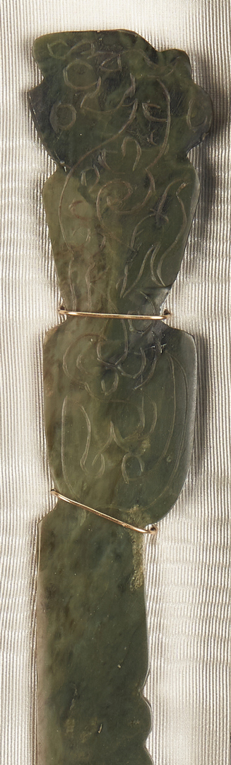 Lot 1100: Chinese Child's Collar and Jade Knife