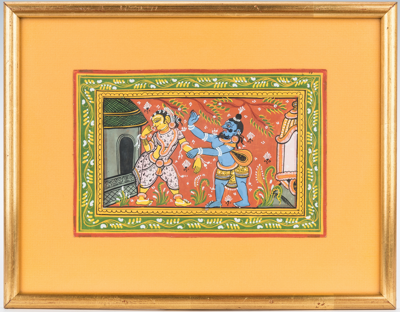 Lot 1104: 6 Asian Works of Art, incl. Mughal Paintings