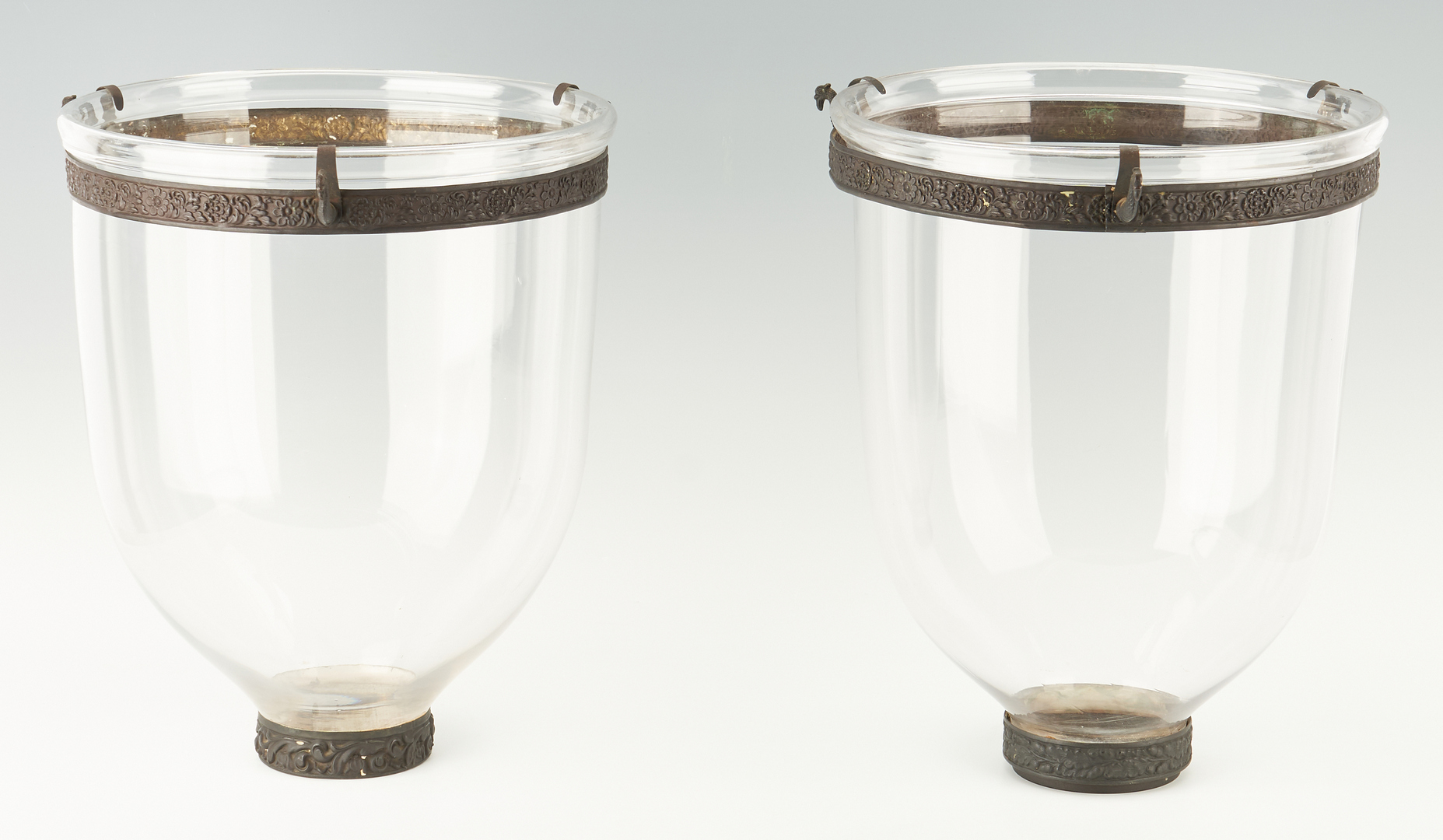 Lot 1113: 2 Bell Jar Lantern Chandeliers