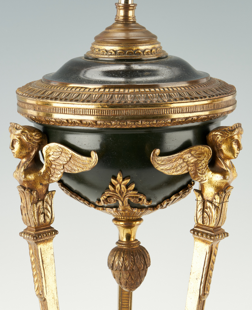 Lot 1114: 2 Neoclassical Style Lamps, incl. French tole