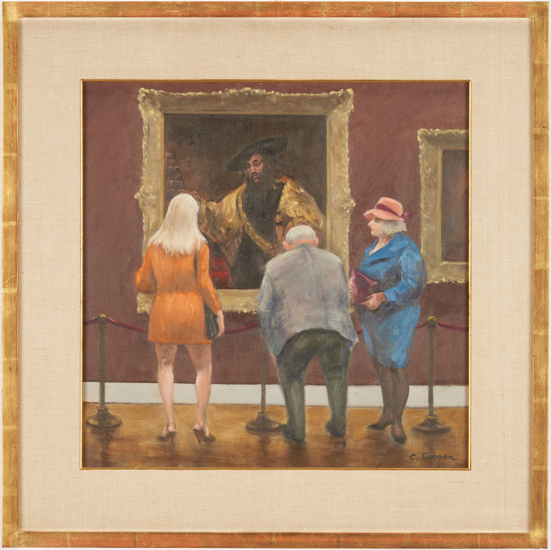Lot 111: Clyde Singer O/C Painting, Masterpiece at the Met
