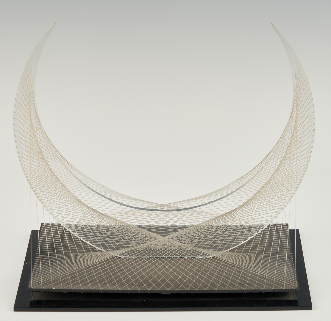 Lot 1123: Abstract Acrylic & Wire Sculpture, Crescent