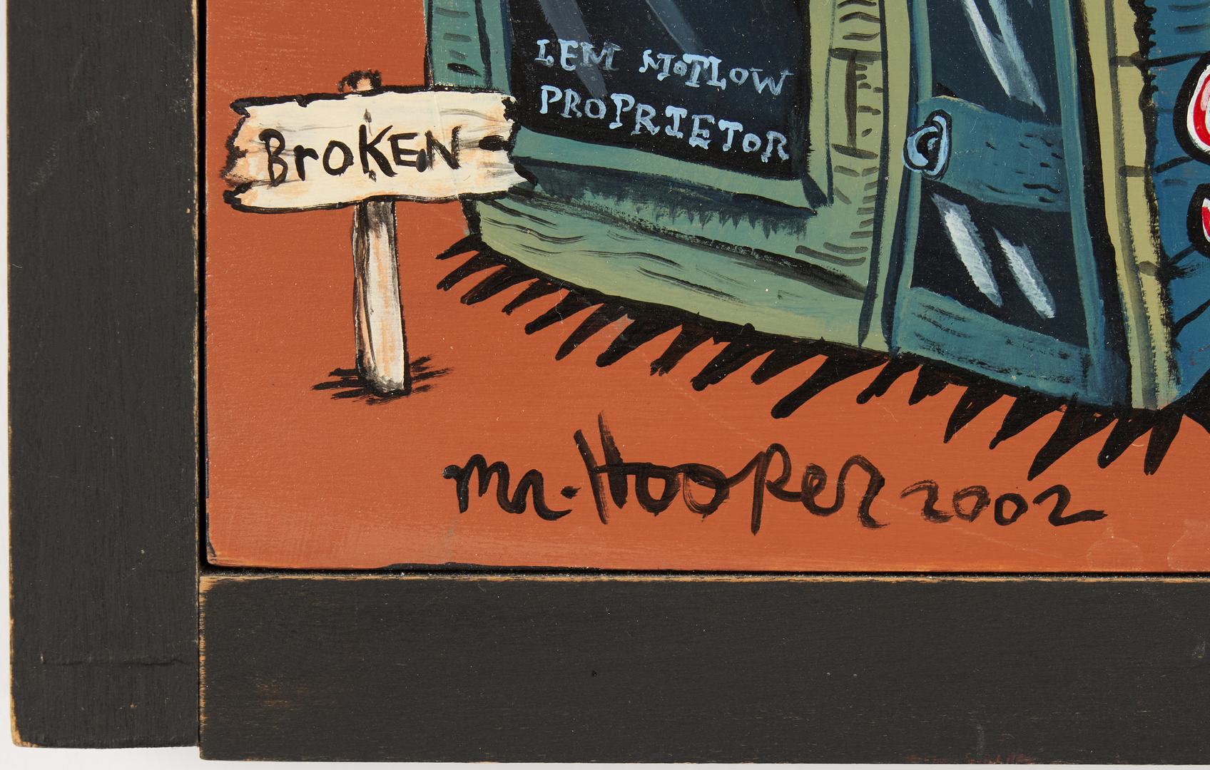 Lot 1131: Mr. Hooper Outsider Painting, Hogan's Last Stand