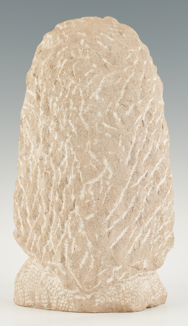 Lot 1132: Folk Art Carved Limestone Sculpture of Christ, David Day