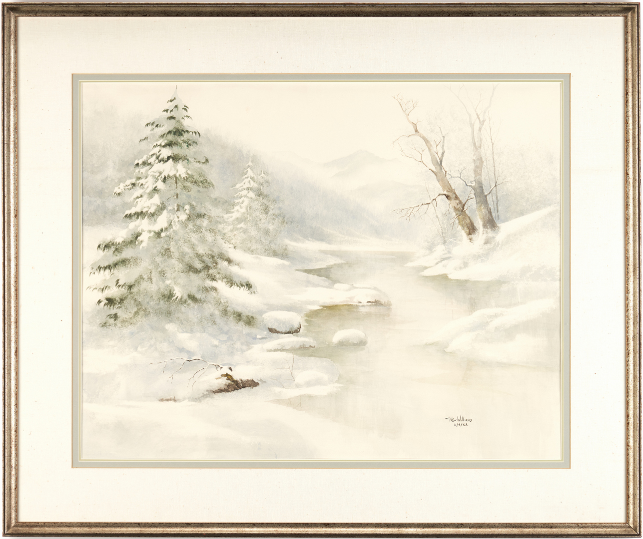 Lot 1133: Ron Williams W/C, Winter Landscape